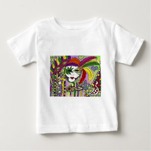 T-shirt Pour Bébé Psychédélique Mardi Gras Plumes Masques Cadeaux Vê