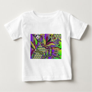 T-shirt Pour Bébé Psychédélique Mardi Gras Plumes Masques Cadeaux Vê