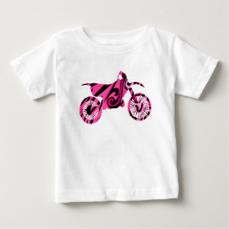 T-shirt Pour Bébé Psychédélique Pink Dirt Bike