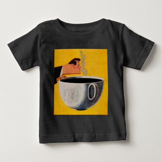 T-shirt Pour Bébé Publicité ancienne pour le café (Devant)