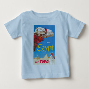 T-shirt Pour Bébé Publicité vintage Egypt Air Travel