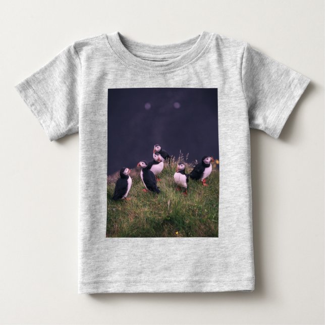 T-shirt Pour Bébé Puffins de l'Atlantique (Devant)