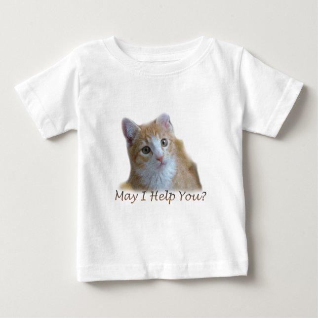 T-shirt Pour Bébé Puis-je vous aider ? (Devant)