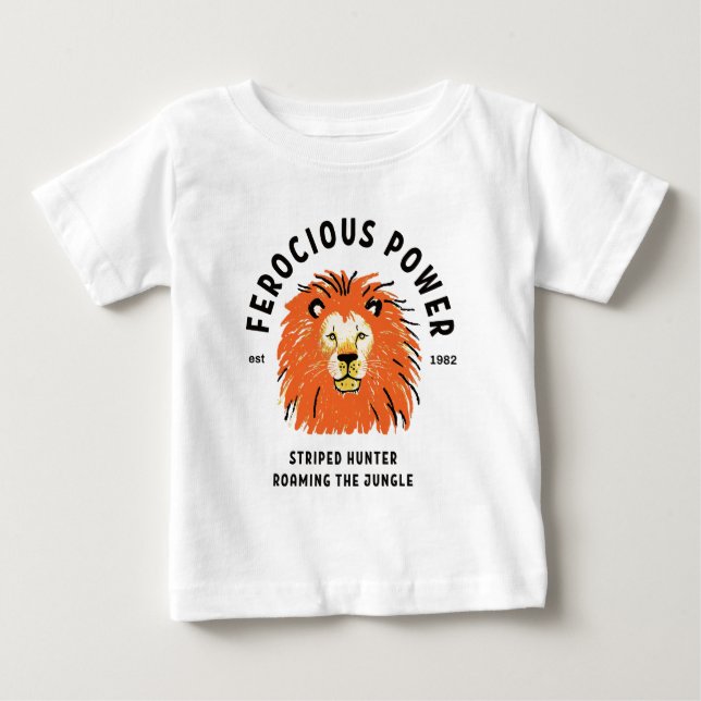 T-shirt Pour Bébé Puissance féroce (Devant)