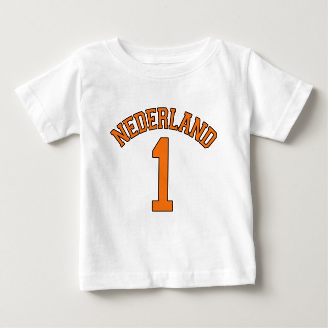 T-shirt Pour Bébé Puissance néerlandaise de Néerlandais de base-ball (Devant)