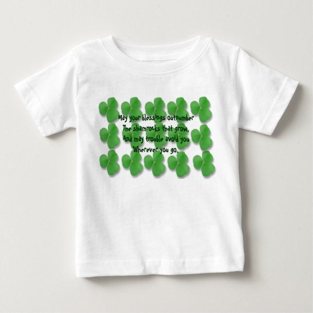 T-shirt Pour Bébé Puisse vos bénédictions dénombrer les shamrocks (Devant)