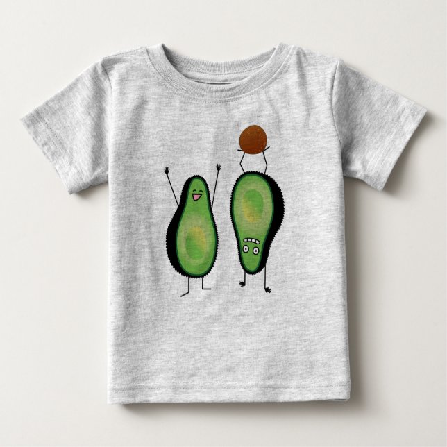 T-shirt Pour Bébé Puits vert encourageant drôle d'appui renversé (Devant)
