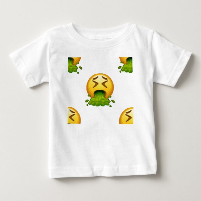 T-shirt Pour Bébé puking émoji (Devant)