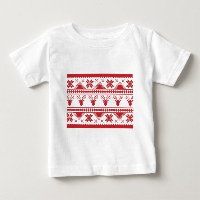T-shirt Pour Bébé pull de noël (Devant)
