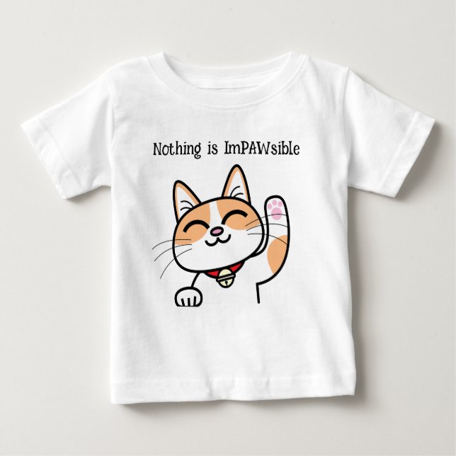 T-shirt Pour Bébé Puns de slogan de chats très positifs (Devant)