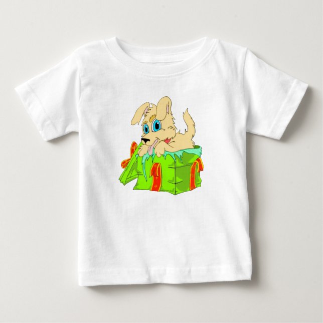T-shirt Pour Bébé Puppy de Christmas (Devant)