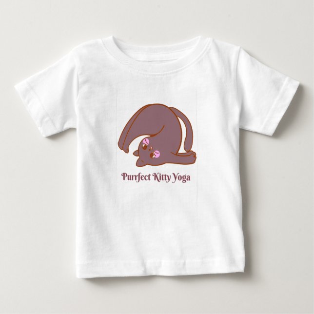 T-shirt Pour Bébé Pur-parfaitement Zen Chat Toddler (Devant)