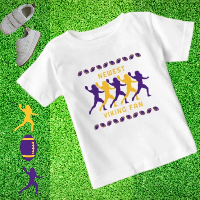 T-shirt Pour Bébé Purple Gold le plus récent joueur de football amat (Créateur téléchargé)