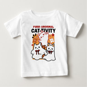 T-shirt Pour Bébé Purr-anormal Cat Cat mignonne Halloween Conception