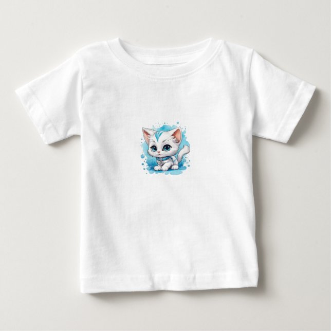 T-shirt Pour Bébé "Purr-parfaitement élégant : Feline Fine Apparel" (Devant)