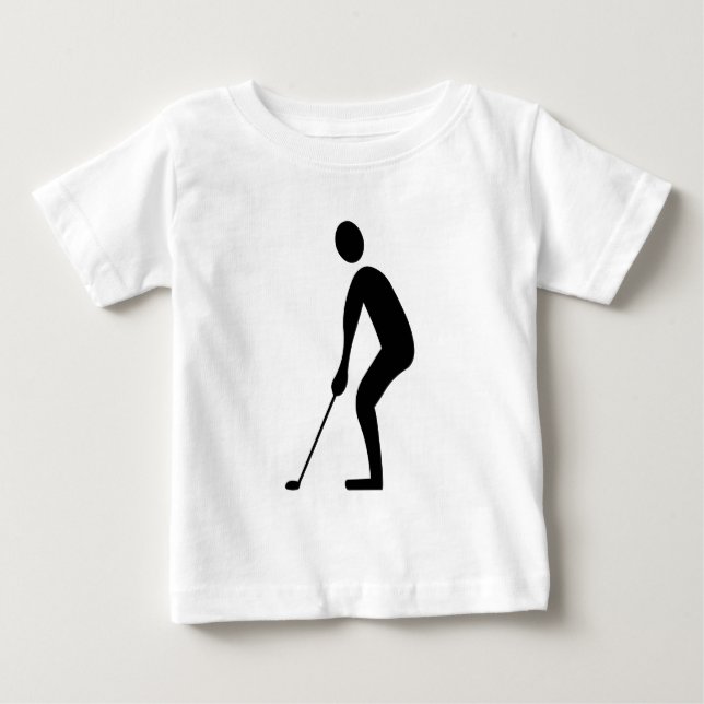 T-shirt Pour Bébé Putting - Noir (Devant)