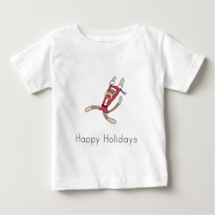 T-shirt Pour Bébé pyjamas de Noël de singe de chaussette