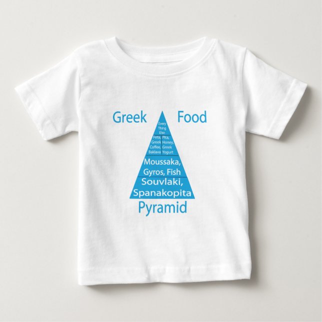 T-shirt Pour Bébé Pyramide alimentaire grecque (Devant)
