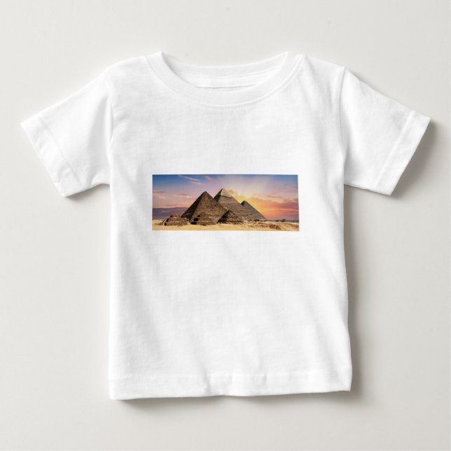 T-shirt Pour Bébé pyramides (Devant)