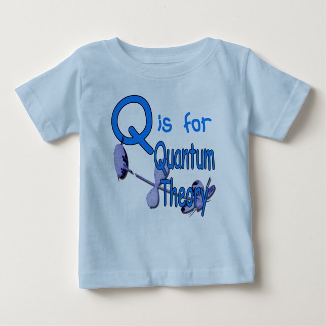 T-shirt Pour Bébé Q est pour la théorie de Quantum (Devant)