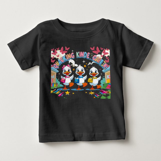 T-shirt Pour Bébé "Quacking Kindergarten - Cute Duck Back-to-School (Devant)