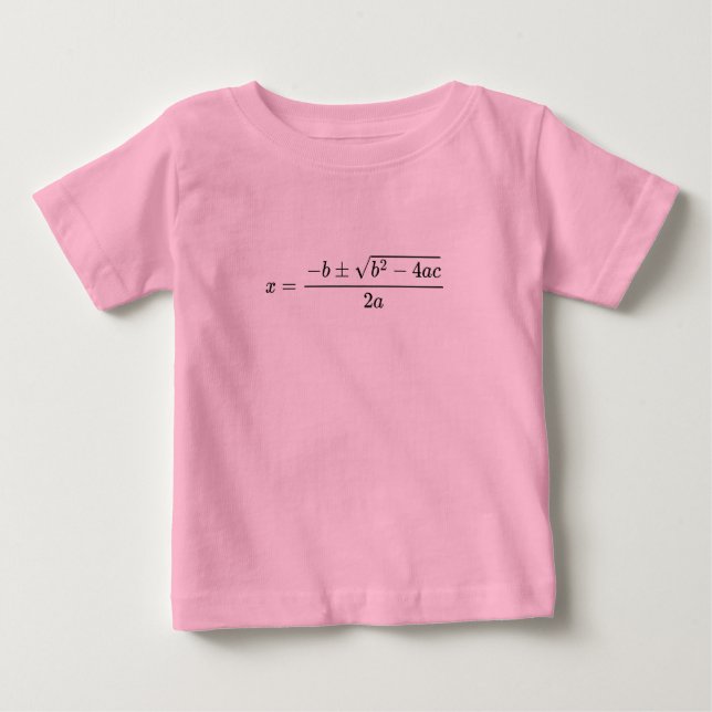 T-shirt Pour Bébé Quadratic Equation Design (Devant)