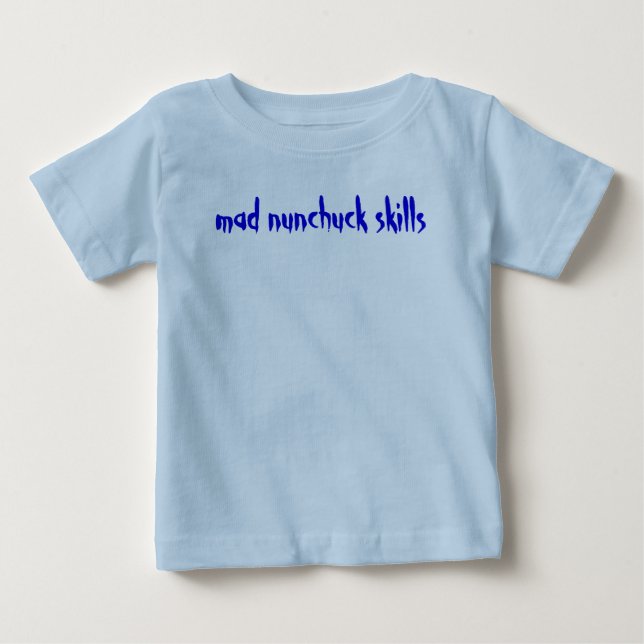 T-shirt Pour Bébé qualifications folles de nunchuck (Devant)