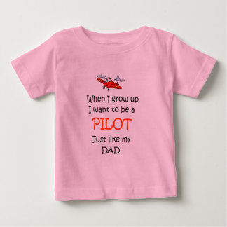 T-shirt Pour Bébé Quand je grandis pilote