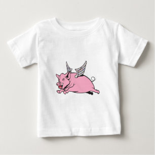 T-shirt Pour Bébé quand les porcs volent