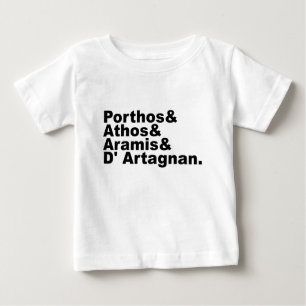 T-shirt Pour Bébé Quatre Mousquetaires - Porthos Athos Aramis D'Arta