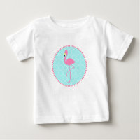 Quatrefoil bleu + Tutu Flamant rose rose