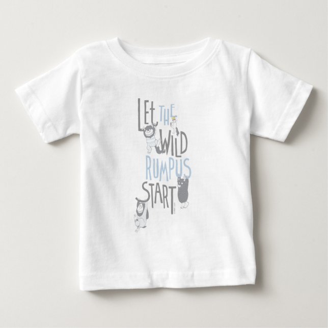 T-shirt Pour Bébé Que le joyeux tintamarre commence - Bleu (Devant)