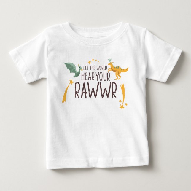T-shirt Pour Bébé Que le monde entende votre rugissement (Devant)