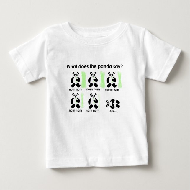 T-shirt Pour Bébé Que le panda fait-il disent-ils ? (Devant)