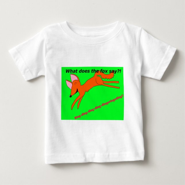 T-shirt Pour Bébé Que le renard fait-il disent-ils ? (Devant)