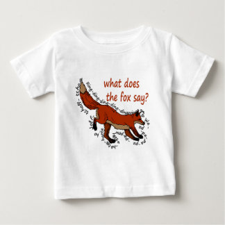 T-shirt Pour Bébé Que le renard fait-il disent-ils ?