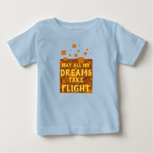 T-shirt Pour Bébé Que tous mes rêves prennent leur envol Orange Marr