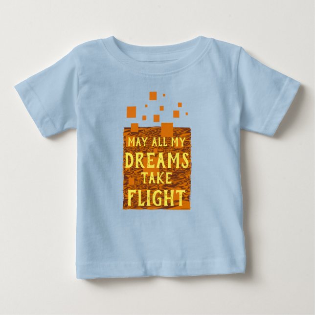 T-shirt Pour Bébé Que tous mes rêves prennent leur envol Orange Marr (Devant)