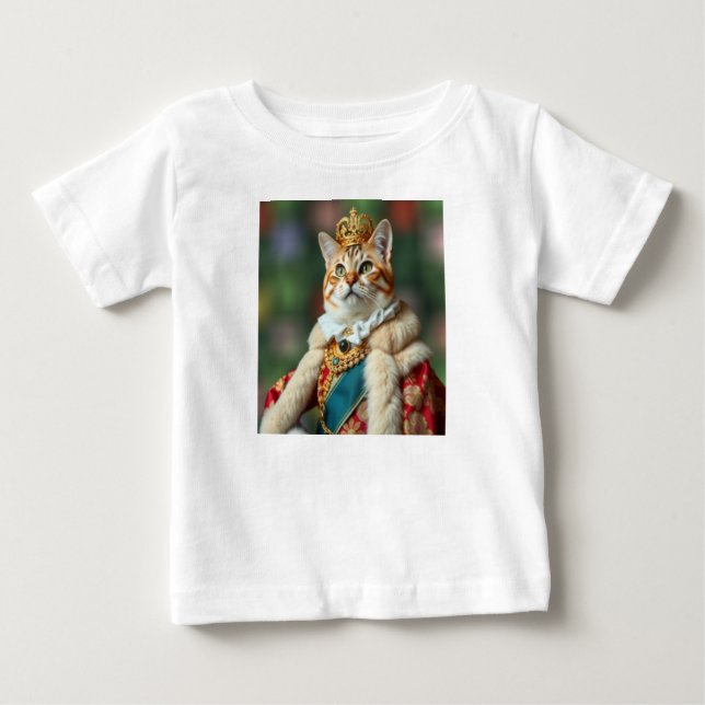 T-shirt Pour Bébé Queen cat (Devant)