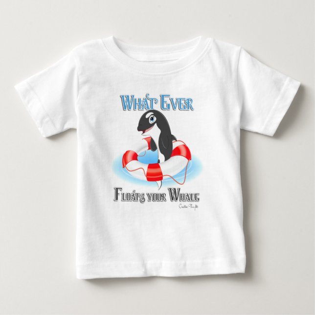 T-shirt Pour Bébé Quelle Que Soit La Flotte De Votre Baleine (Devant)