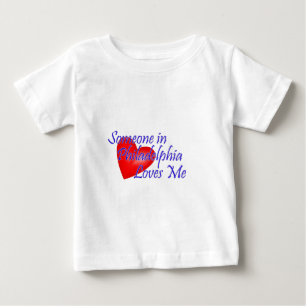 T-shirt Pour Bébé Quelqu'un à Philadelphie m'aime