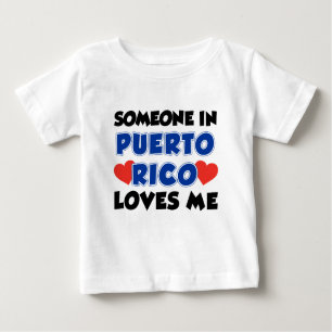 T-shirt Pour Bébé Quelqu'Un À Porto Rico M'Aime