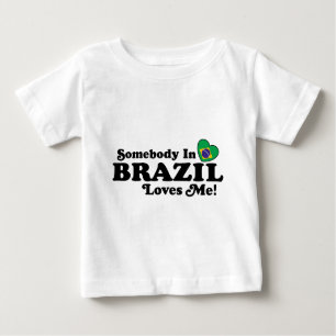 T-shirt Pour Bébé Quelqu'un au Brésil m'aime