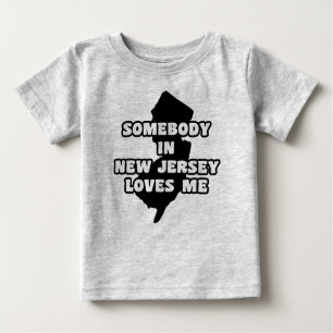 T-shirt Pour Bébé Quelqu'Un Au New Jersey M'Aime