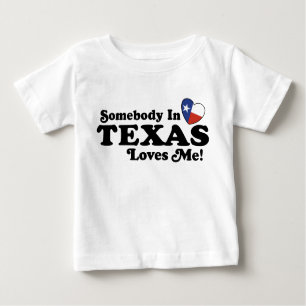 T-shirt Pour Bébé Quelqu'Un Au Texas M'Aime