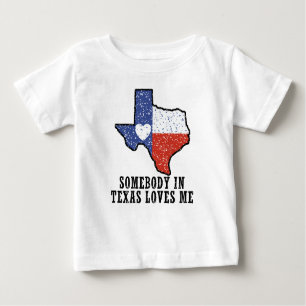 T-shirt Pour Bébé Quelqu'Un Au Texas M'Aime