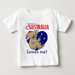 T-shirt Pour Bébé Quelqu'un en Australie m'aime Koala