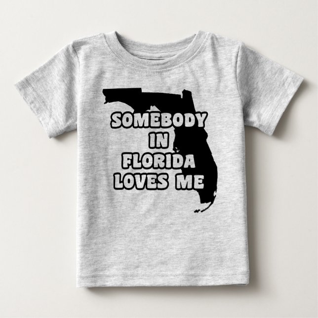 T-shirt Pour Bébé Quelqu'un en Floride m'aime (Devant)