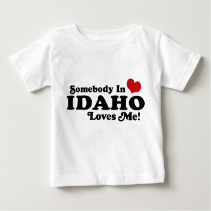 T-shirt Pour Bébé Quelqu'Un En Idaho M'Aime