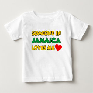 T-shirt Pour Bébé Quelqu'Un En Jamaïque M'Aime